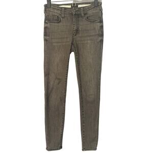 Pilcro and the Letterpress Gray High Rise Skinny Denim Jeggings Women Sz 25